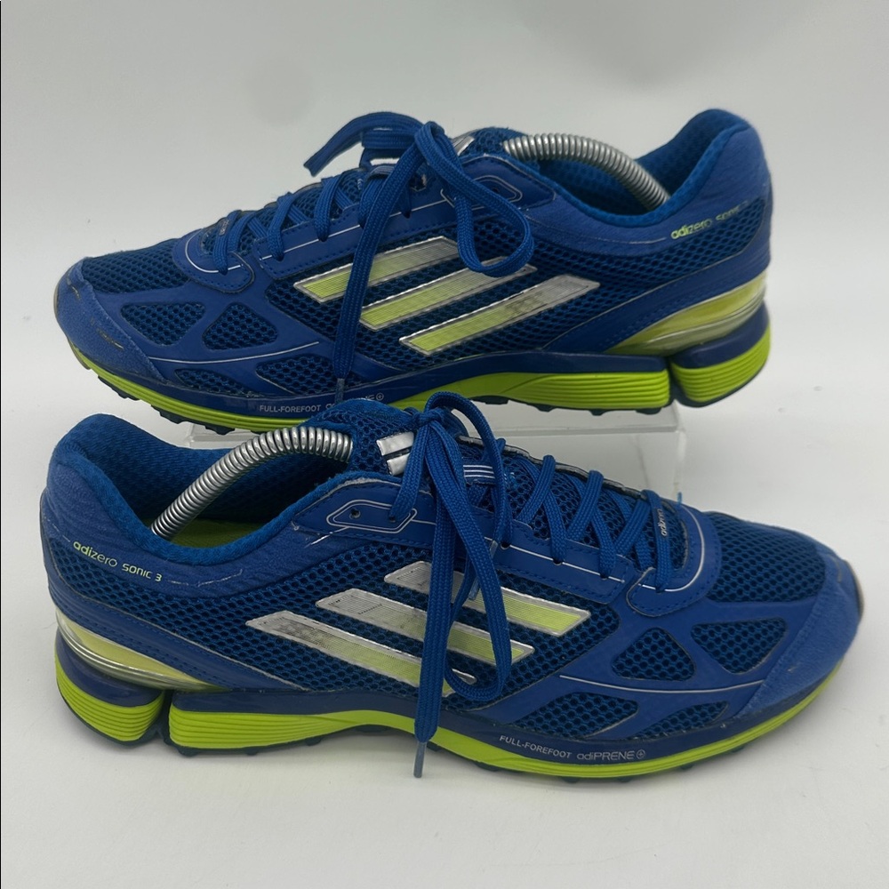 adidas Adizero Sonic 3 Adidas Royal Blue - Electricity Yellow Mens Size 9.5